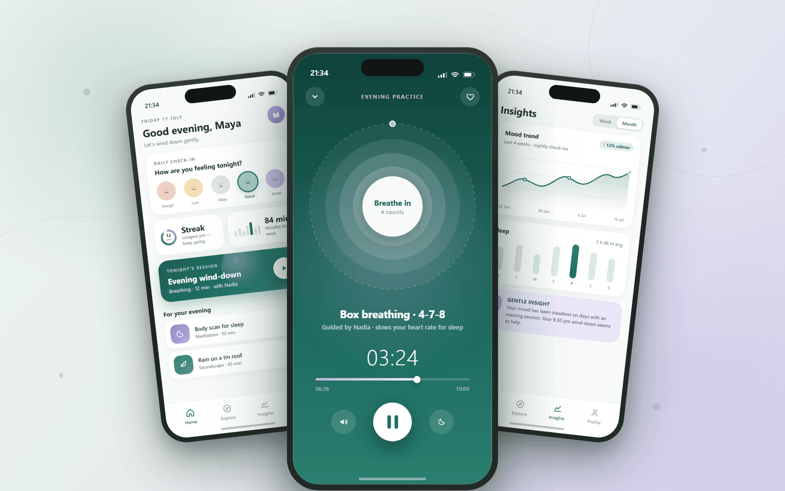 A mental wellbeing app people actually open — project cover